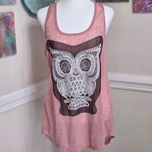 Boho Owl Sleeveless Top